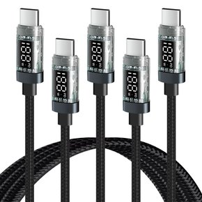 (1+1) 감성전자 PD 100W LCD 초고속 충전 케이블 CtoC C타입 0.5 ~ 3M 노트북 멀티 충전기