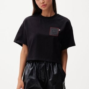 WOMEN 러버라이즈드 패치 티셔츠 HAW0005ATZBLK