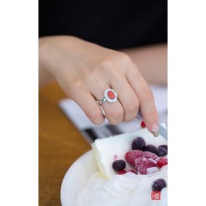 나스첸카 red coral hathaway ring _ 산호 반지