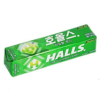  HALLS 호올스 스틱 멘톨 사탕 졸음방지 캔디 라임