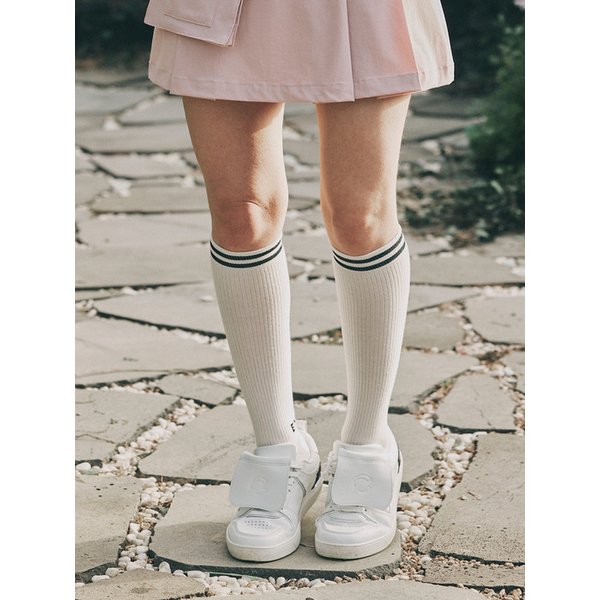 레터링로고 포인트 여성 니삭스 화이트_CHD2WSO0697WH