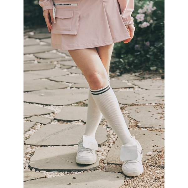 레터링로고 포인트 여성 니삭스 화이트_CHD2WSO0697WH