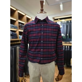 브렌우드 [여주점] 코오롱 브렌우드 남성 레드 멀티체크 캐주얼셔츠 BRSAW25453REX