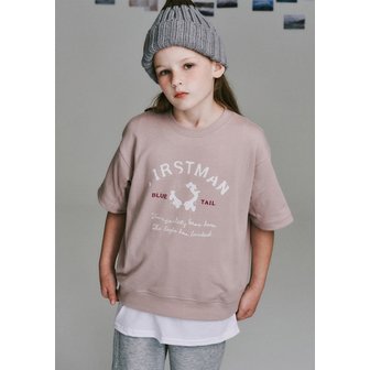 블루테일 핑크 반팔 티셔츠 멜란지그레이 골지 조거 팬츠 셋업 AZG2TS03 AZG2PT03 (AZG2TS03PK