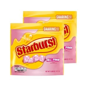 스타버스트 올 핑크 후르츠 츄 구미 캔디 카라멜 Starburst All Pink Gummy Candy 442.3g 2개