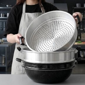 대형 찜솥 3단찜기 업소용 찜통 만두 찜냄비 찜기 36