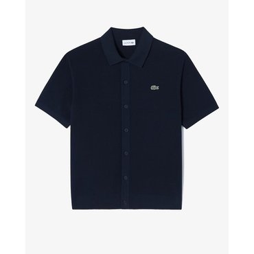라코스테 (남성) 허니콤 피케 반팔 가디건 AH357E-55G 166(네이비)