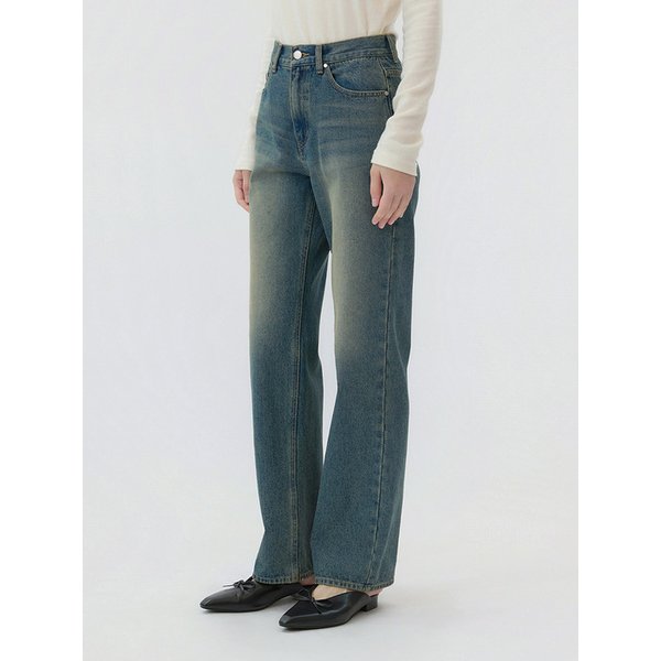 Straight Denim Pants Greyish Blue AT5PAF085B5