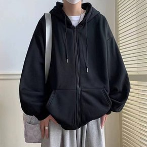 남성 여성 데일리 후드 집업 티셔츠 사계절 긴팔 무지 후드티