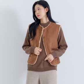 (2컬러) 페이크 무스탕 베스트 LCSFPA21