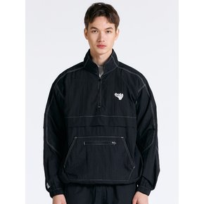 LINE STITCH POINT ANORACK [BLACK]