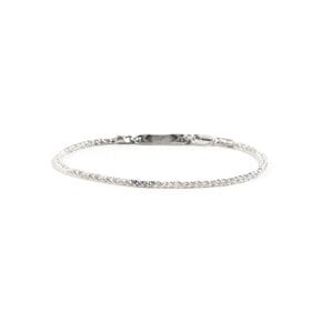 SEWN SWEN SILVER TWIST KINK CHAIN BRACELET