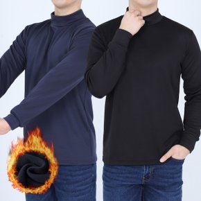 남자 목티 겨울 기모 등산 베이스레이어 히트텍 내의 반폴라 스판 작업복 티셔츠 상의 모크넥 발열 방한