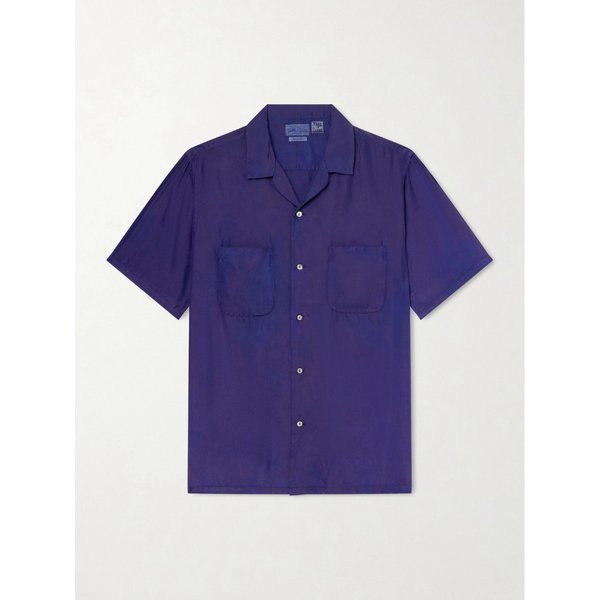 블루블루재팬 컨버터블 칼라 인디고 다이 실크 하보타이 셔츠 46376663162963366