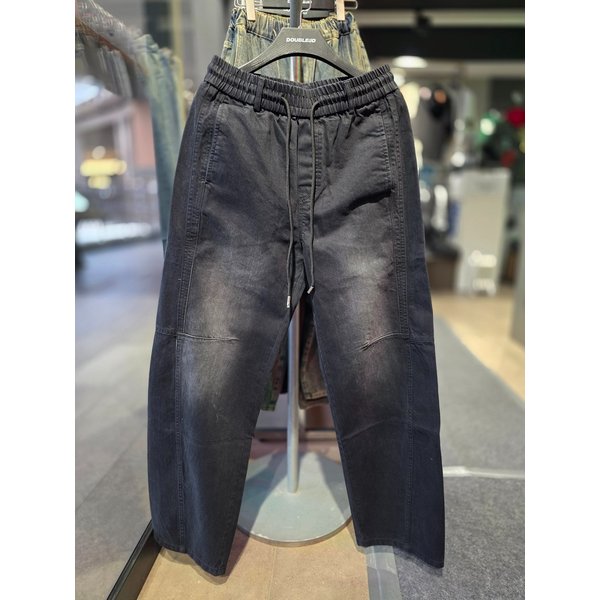 [시흥점] 코튼절개 세미와이드 데님팬츠(블랙)/JGZZ80830BK