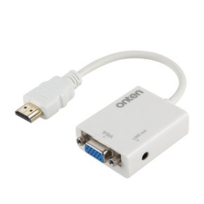HDMI to VGA 변환기 컨버터 / 1080P FHD 영상 오디오 지원 converter