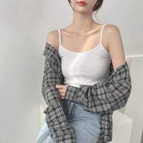 여성골지나시 슬림 이너 여성 일자 끈나시 여름 데일리 시원한 나시