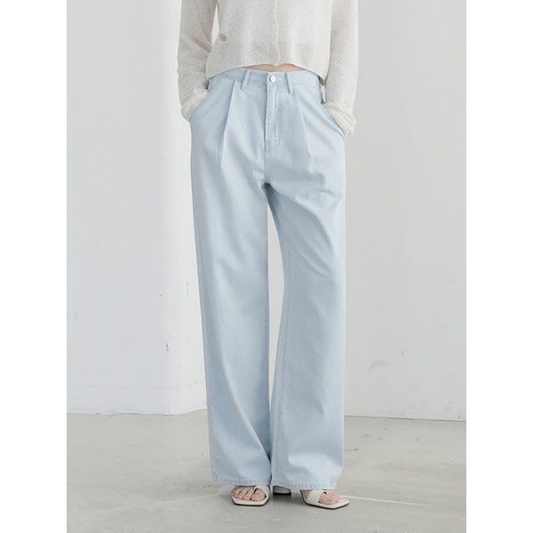 W1095 SUMMER WIDE PANTS (2COLORS)
