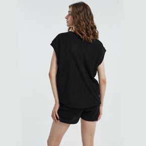 Towel Banding Shorts Black