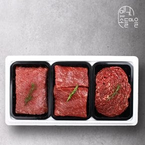 한우 1등급 감사 정육세트 3호 1.2kg (국거리+불고기+장조림/각 400g)