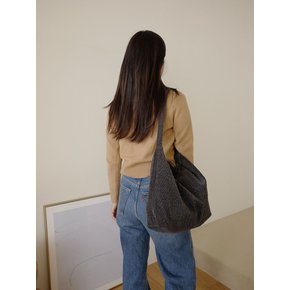 Corduroy shoulder bag (charcoal)