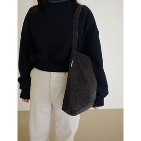 Corduroy shoulder bag (charcoal)