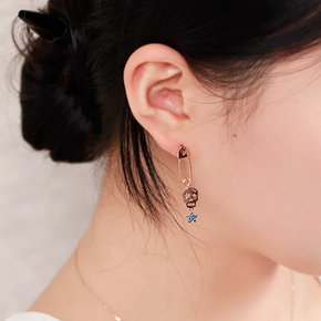 14K GOLD [귀걸이] P해골 핀귀걸이