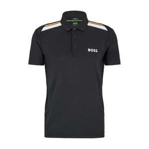 BOSS [30프로 할인][FW22][Green] 레귤러핏 반팔 폴로 셔츠 블랙 (50478561001)