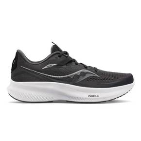 5033065 SAUCONY Mens Ride 15 Running Shoes In Black/white