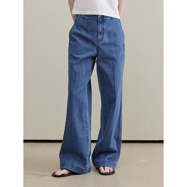 사이드 절개 라인 데님 팬츠_2COLORS