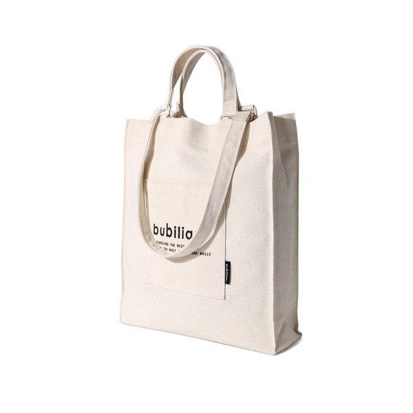 Two Handdle Logo Eco Bag _ Ivory