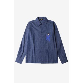 남성 (M) CAXIM-OVERSHIRT WITH EMBRO_BLUE_LSVA0BL42MBL10