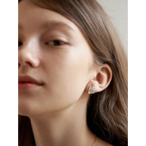 [silver925] Nacre Flower Heart Earring_EC1700