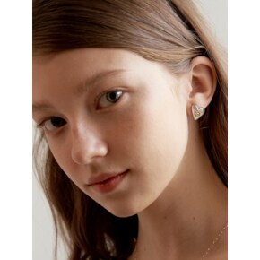 [silver925] Nacre Flower Heart Earring_EC1700