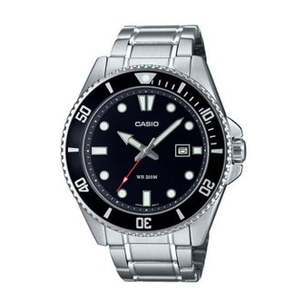  카시오 MDV-107D-1A1 남성 흑새치 아날로그 메탈 손목 시계