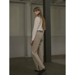 SIPT7074 Labelle Slit Slacks_Beige