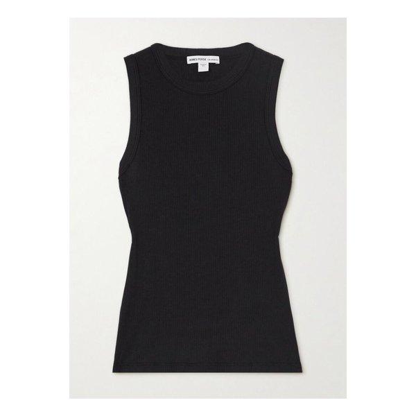 골지 스트레치 수피마 코튼 탱크 블랙 1647597359785126