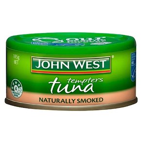 존웨스트 내추럴 훈제 참치 통조림 John West Naturally Smoked Tuna Tempters 185g 4개