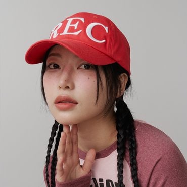 리끌로우 REC BIG LOGO BALLCAP RED