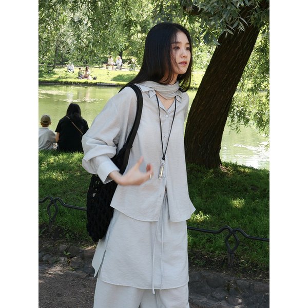 Ash Layered Shirt_Gray