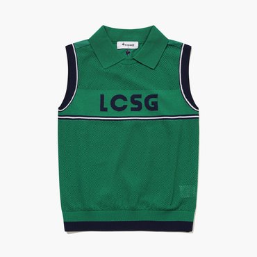 르꼬끄골프 2025 F/W     여성 트리코트 스웨터 슬리브리스 스웨터   GQ322LKV71