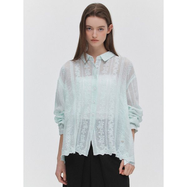 레이스 스트라이프 셔츠(MAGASH05MSB)