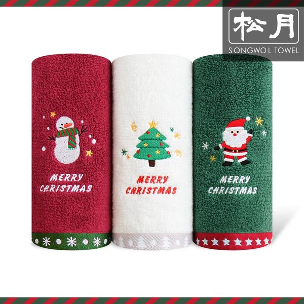 크리스마스 블링블링 140g 세면타올 1매