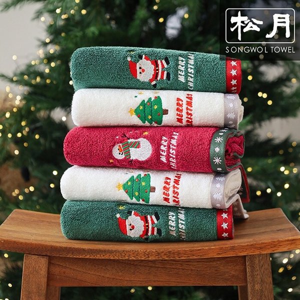크리스마스 블링블링 140g 세면타올 1매