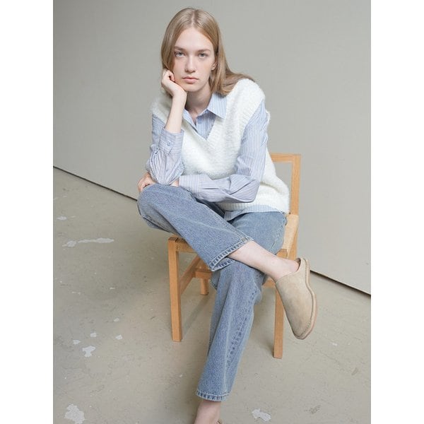 HAIRY KNIT VEST / 3COLOR