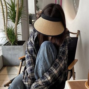 [1+1] 황금비율 자외선차단 라탄 썬캡 와이드챙 밀짚모자 컬러3종