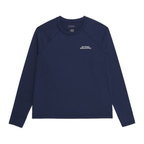 N262WRG440 여성 그래픽 세미오버핏 래쉬가드 D NAVY
