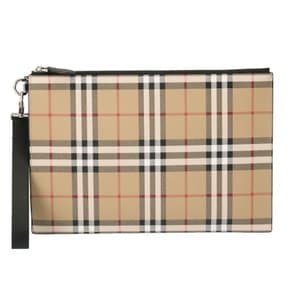 [BURBERRY] 8065629 [] [버버리] 클러치 백 파우치 맨즈 빈티지 체크 무늬 리스트렛트 첨부