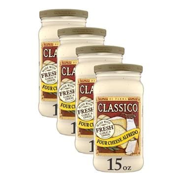  [해외직구] Classico 클래시코 4가지 치즈 알프레도 스파게티 파스타 소스 425g 4팩