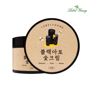 라벨영 쇼킹블랙 아토 숯크림 300g 진정크림 피부영양 보습 유수분밸런스 수분감부여